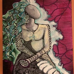 Female Grace- an original large acrylic painting